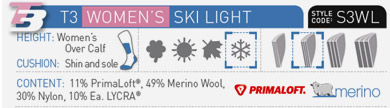 Lorpen womens T3 Ski Light  -       