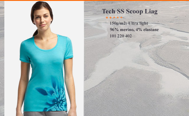 Icebreaker Tech SS Scoop Lia | glacier 101 220 402 