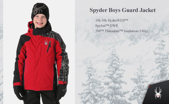  Spyder Boys Guard Jacket | Red Black