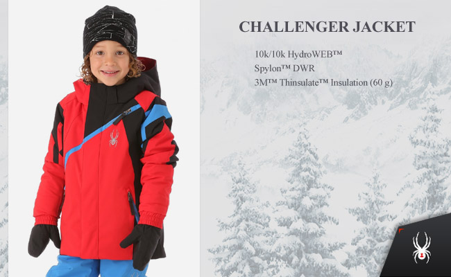  	 Spyder Mini Challenger Jacket | Red Black 