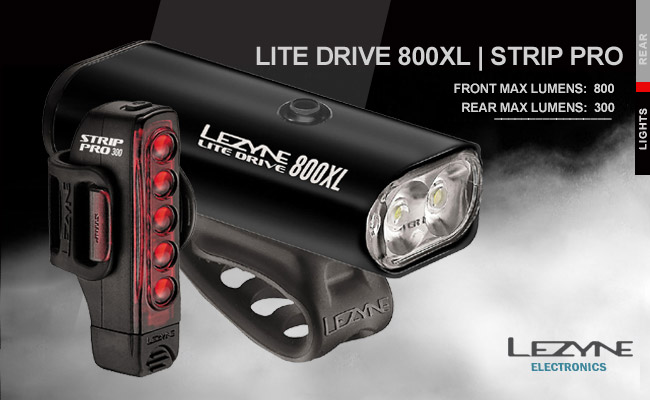 Set Lezyne LITE DRIVE 800XL | STRIP DRIVE PRO