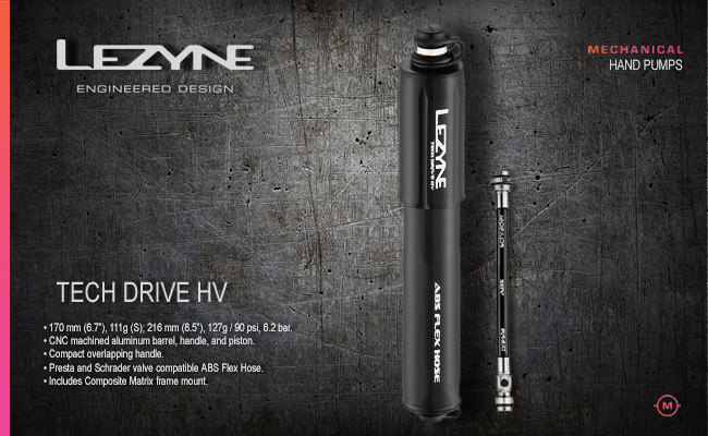  	  Lezyne TECH DRIVE HV Black | 216 mm   