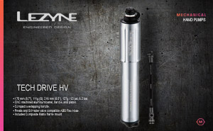  	Ручной насос Lezyne TECH DRIVE HV Silver | 216 mm   