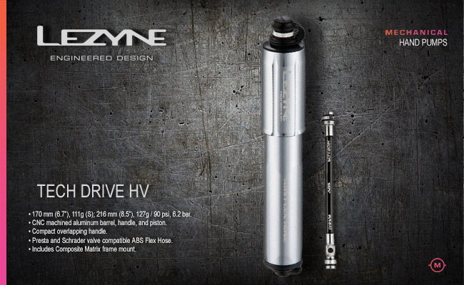  	  Lezyne TECH DRIVE HV Silv | 170 mm  