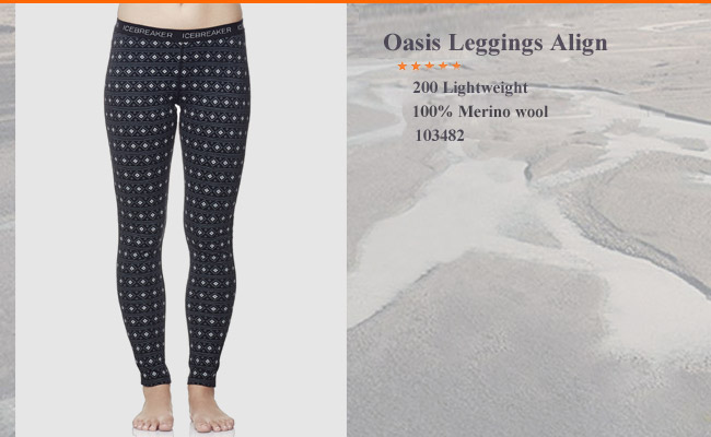 Icebreaker Oasis Leggings Align | black snow