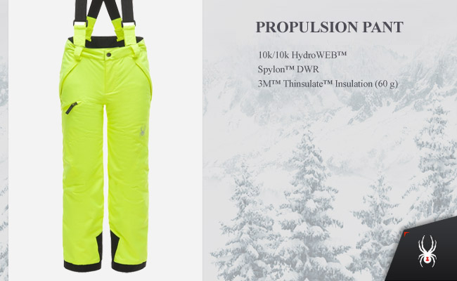  	 Spyder Boys Propulsion Pant | Bryte Yellow