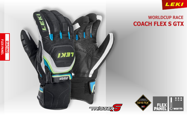 Leki Worldup Race Coach FLEX S GTX | Black White