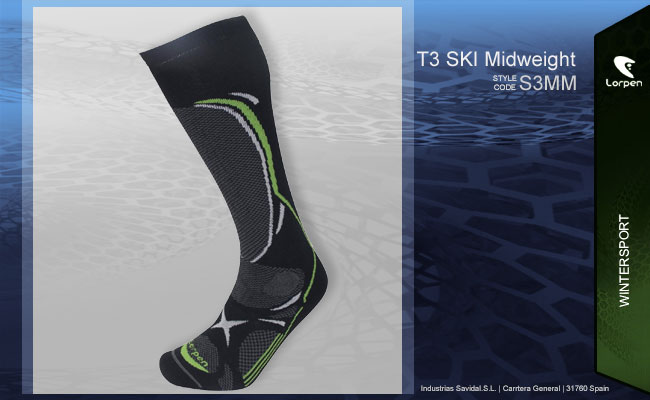 Lorpen T3 SKI Midweight | S3MM 4493 black