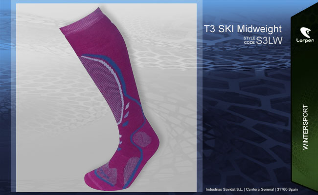  	Lorpen T3 SKI Midweight | S3MW 4504 Berry