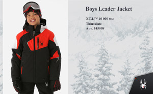 Подростковая куртка Spyder Boys Leader | Black Red