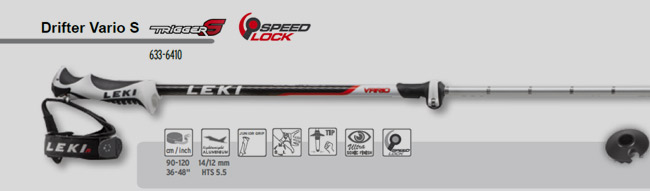 Leki Drifter Vario S 90-120 cm | . 633 6410   