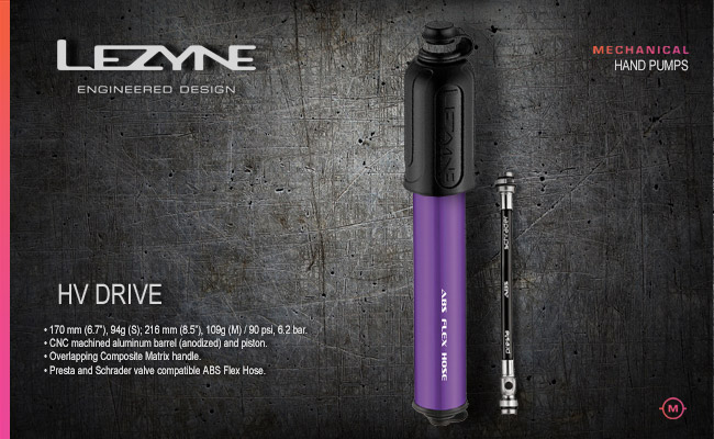   Lezyne HV DRIVE Viol | S 170 mm 