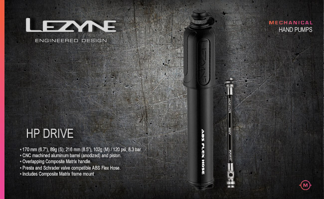  Lezyne HP DRIVE Black | M 216 mm 120psi   