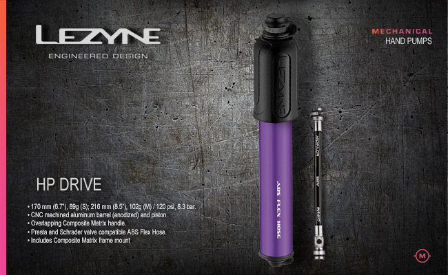  	 Lezyne HP DRIVE Purple | M 216 mm 120psi  