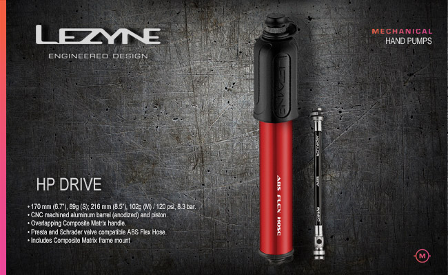  	 Lezyne HP DRIVE Red | S 170 mm 120psi   