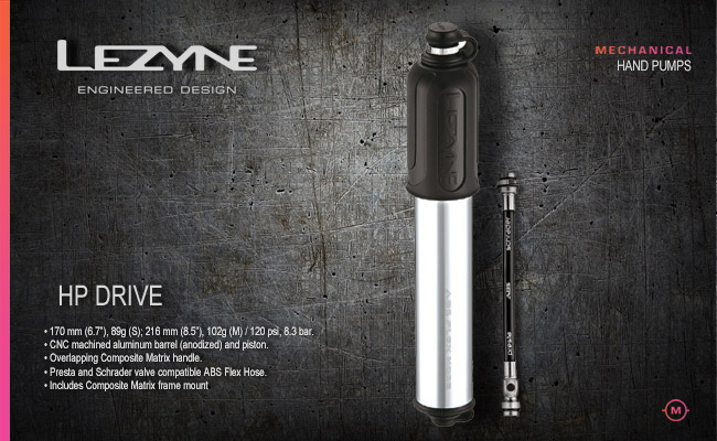  	 Lezyne HP DRIVE Silv | S 170 mm 120psi   