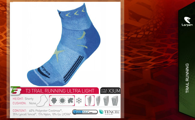 Lorpen T3 Trail Running UltraLight | X3UM 4221 Blue 