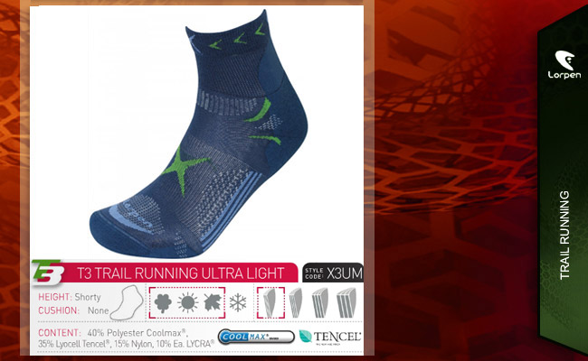 Lorpen T3 Trail Running UltraLight | X3UM 4222 Cadet