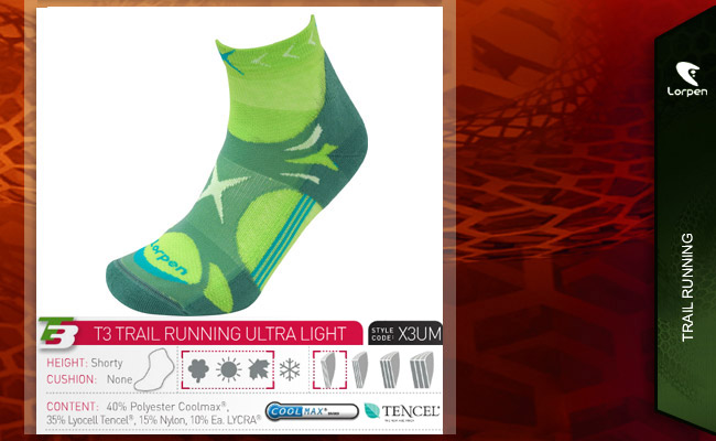 Lorpen T3 Trail Running UltraLight | X3UM 4224 Green