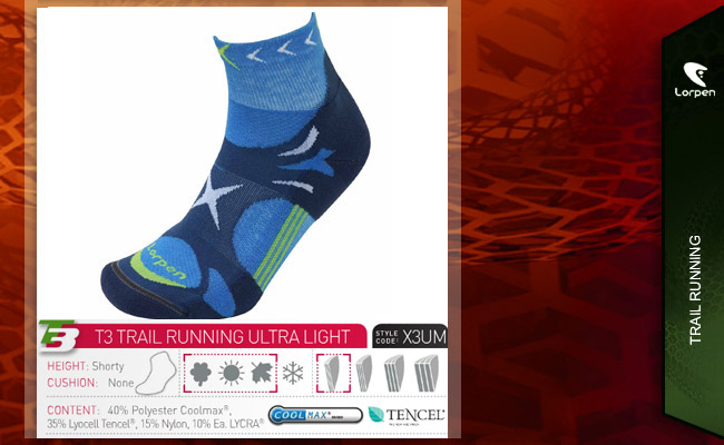 Lorpen T3 Trail Running UltraLight | X3UM 4225 Blue