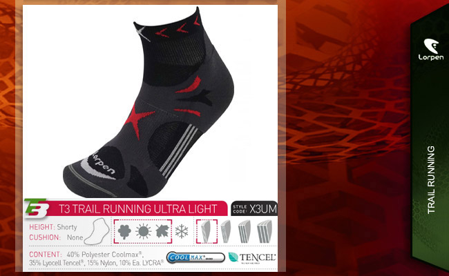 Lorpen T3 Trail Running UltraLight | X3UM 4226 Black