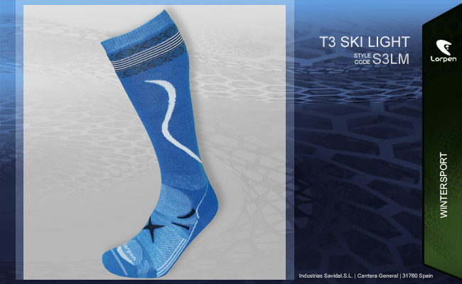 Lorpen Mens T3 Ski Light | S3LM 4373 Surf Blue