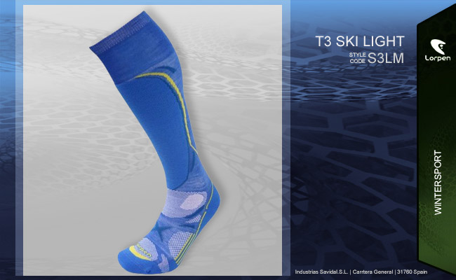 Lorpen Mens T3 Ski Light | S3LM 4376 Surf Blue  