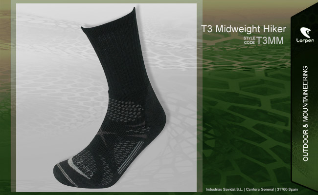 Lorpen T3 Midweight Hiker | T3MM 4180 black 