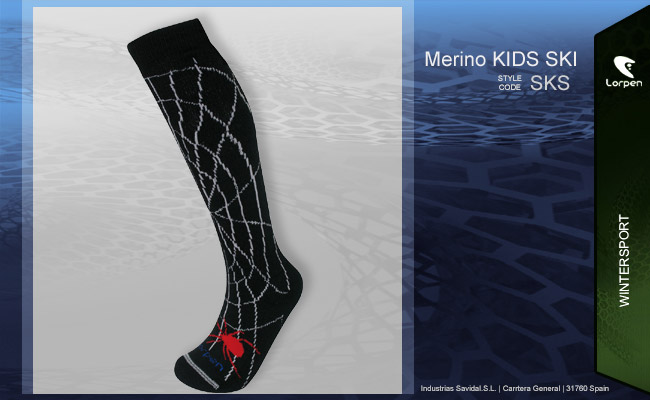  Lorpen Merino Kids Ski | 3094 spider black 