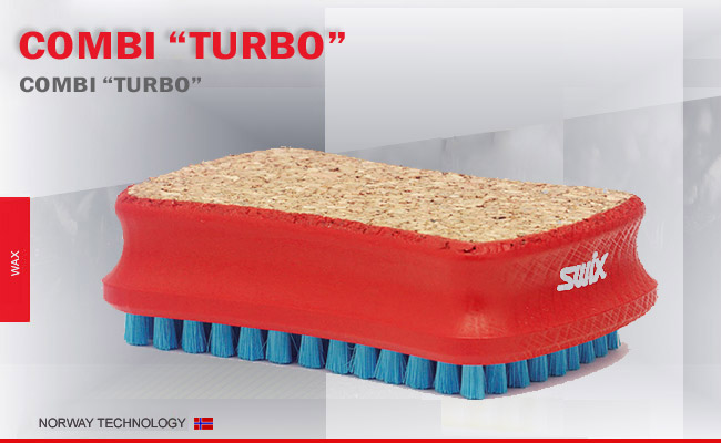  Swix T0196B | Combi Turbo Brush | Cork & Nylon  